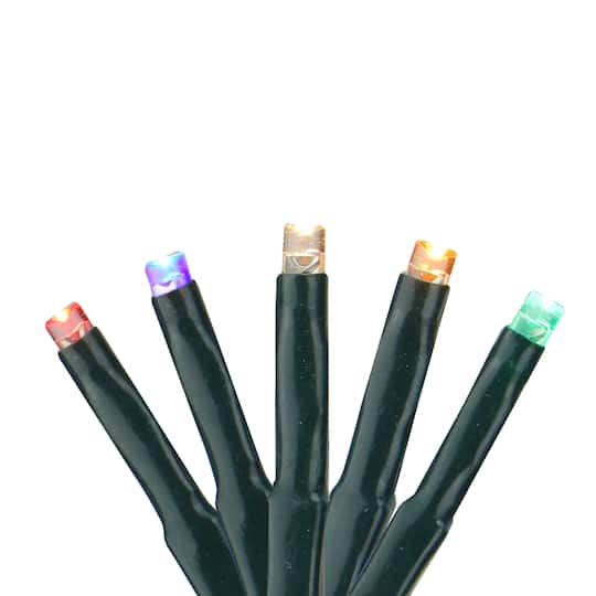33372523 LED Cluster Christmas Lights - Multi Color - 19 ft. Green Wire - 200 Count
